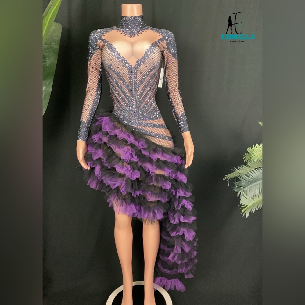 Asymmetric Ruffle Dress